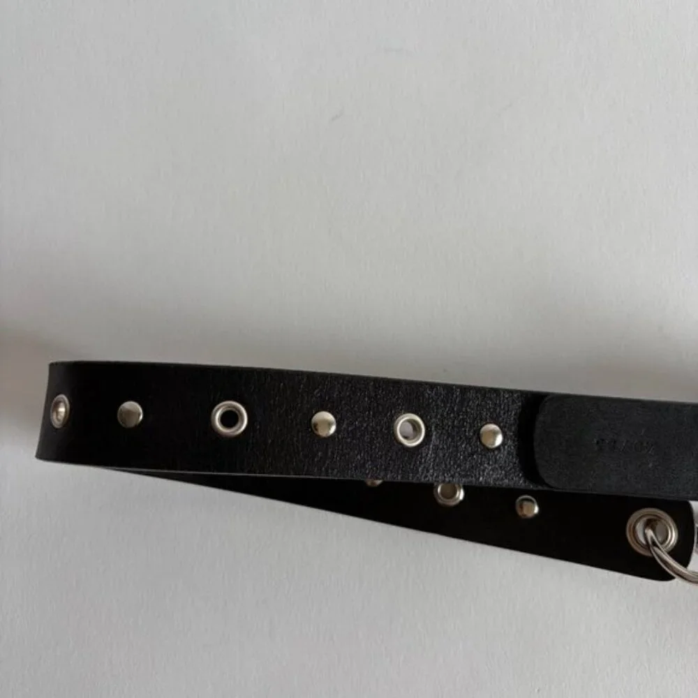 DOLCE & GABBANA VINTAGE 2003 EYELET LEATHER BELT